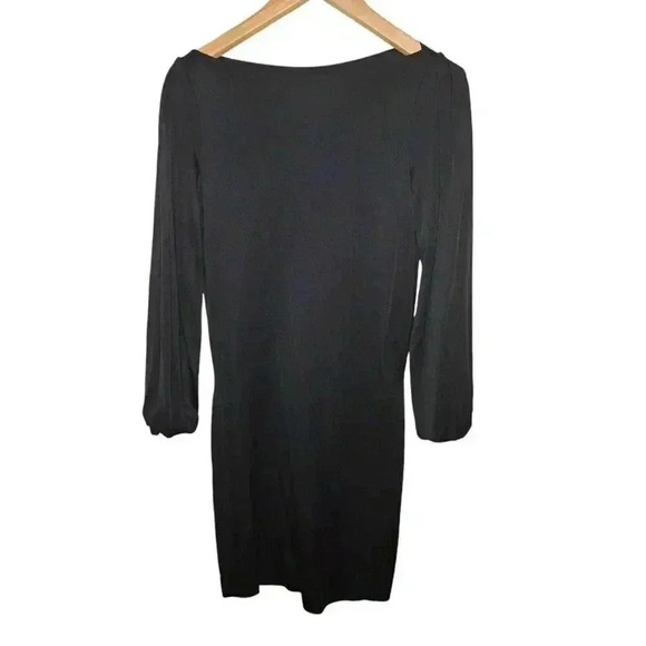 Ralph Lauren Black Label Sil Womens Back Zip Crew Neck Shift Dress Black Size XS - Picture 10 of 16
